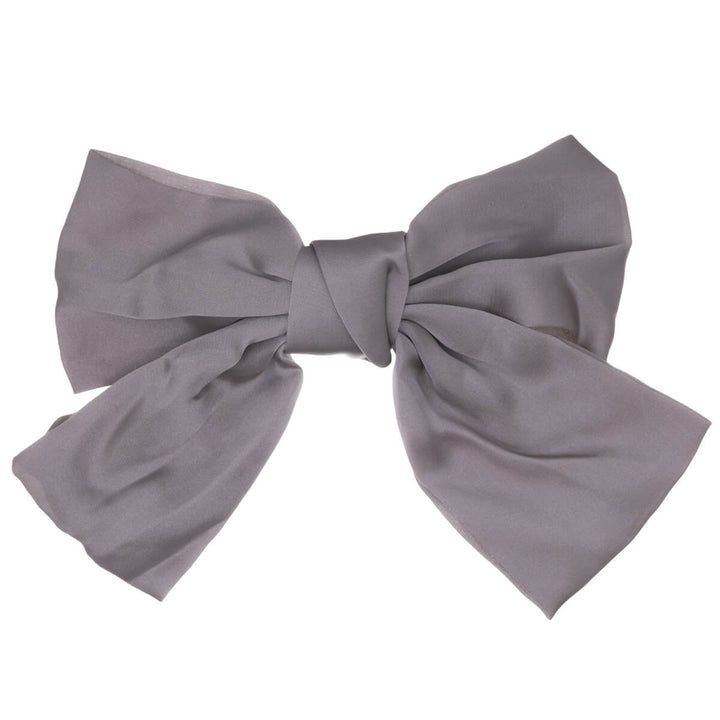 Monochrome satin hair bow tie hair clip 20cm