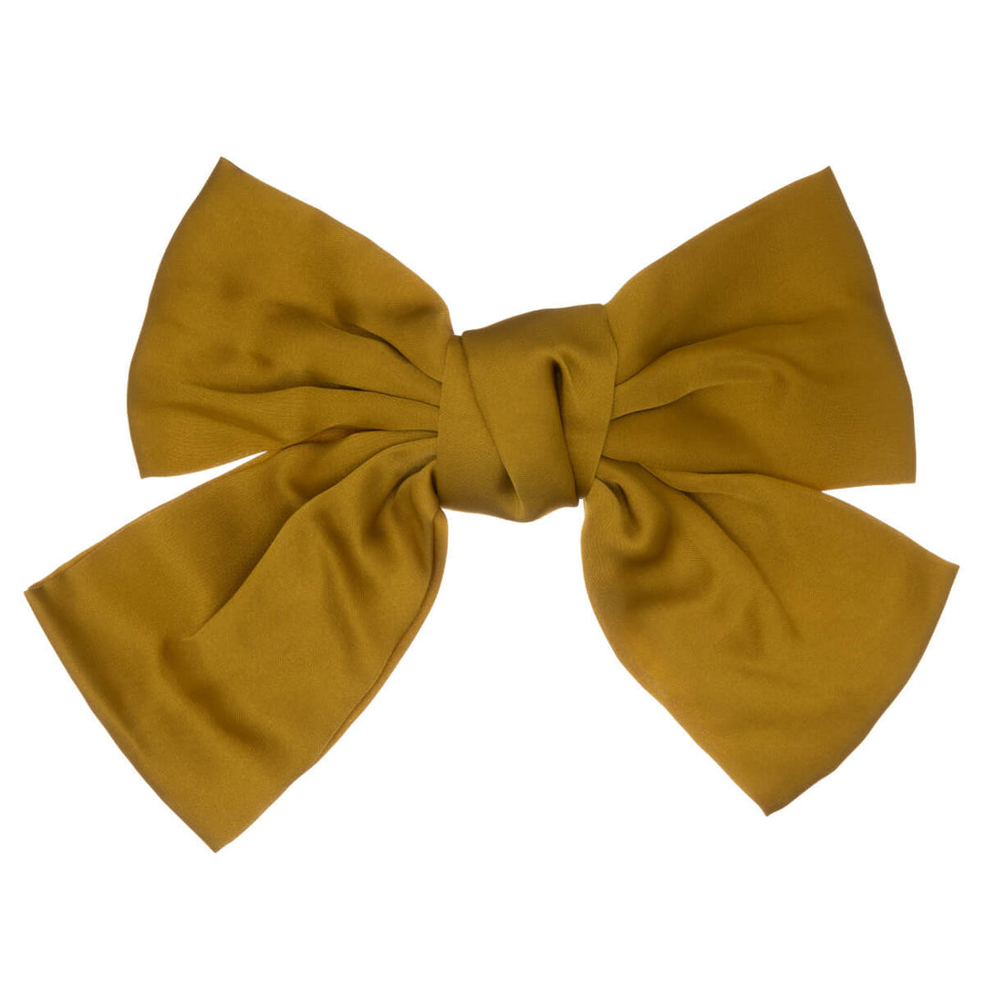 Monochrome satin hair bow tie hair clip 20cm