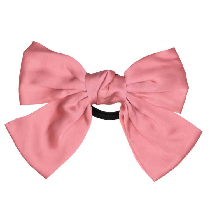 Monochrome satin hair bow tie hair bow 21cm