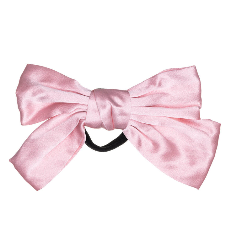 Monochrome satin hair bow tie hair bow 21cm