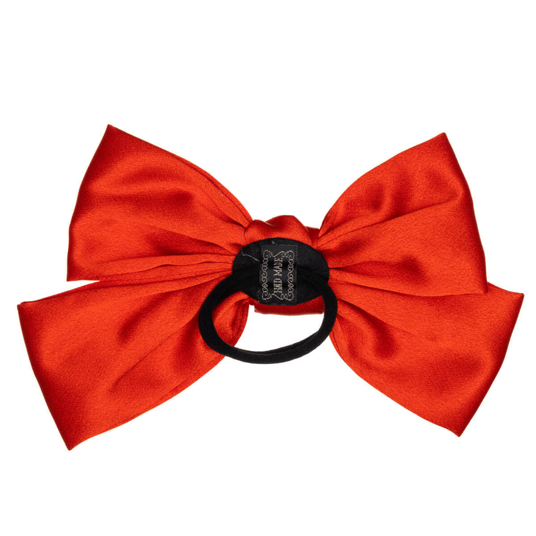 Monochrome satin hair bow tie hair bow 21cm