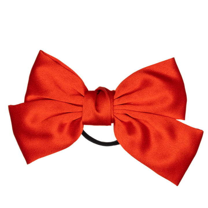 Monochrome satin hair bow tie hair bow 21cm