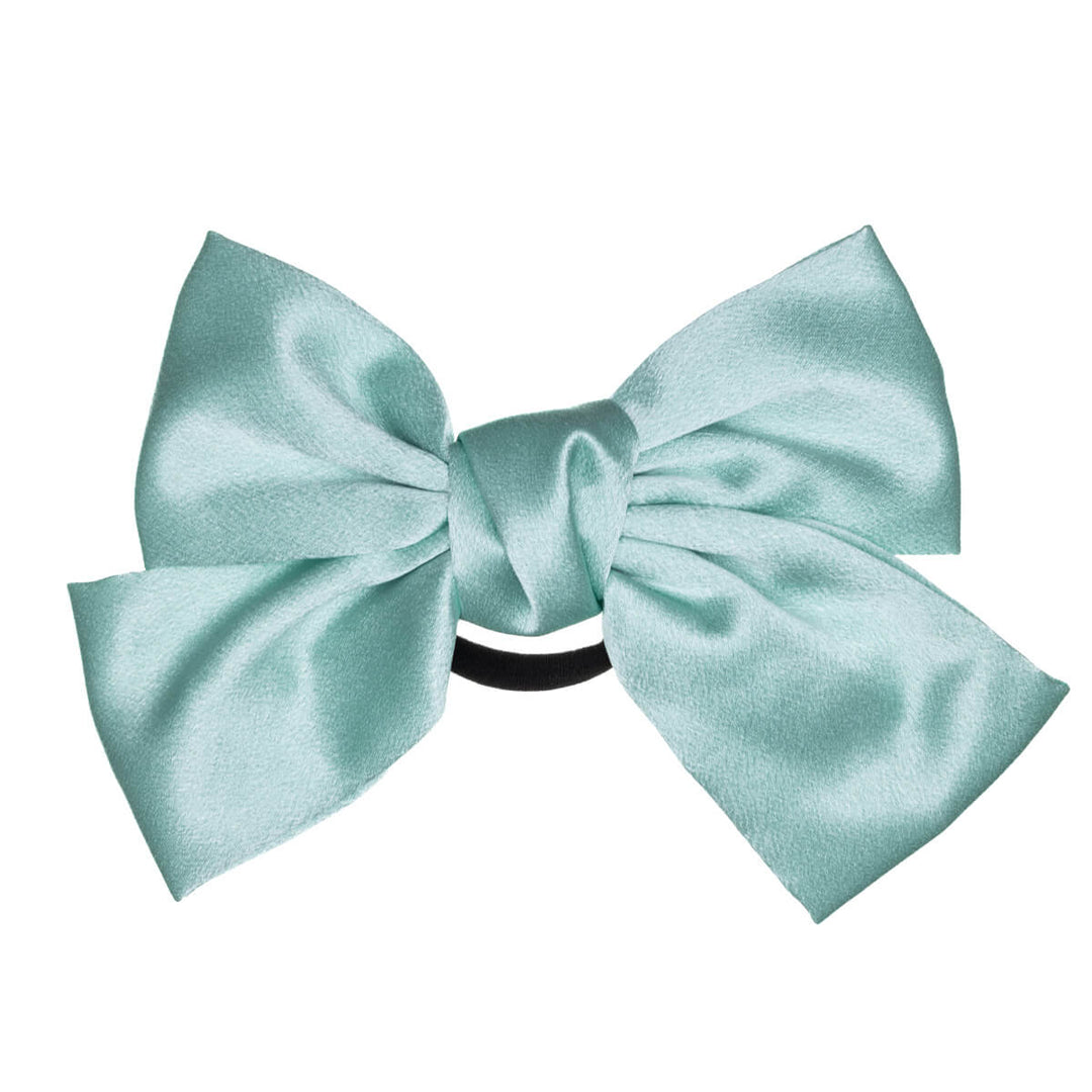 Monochrome satin hair bow tie hair bow 21cm