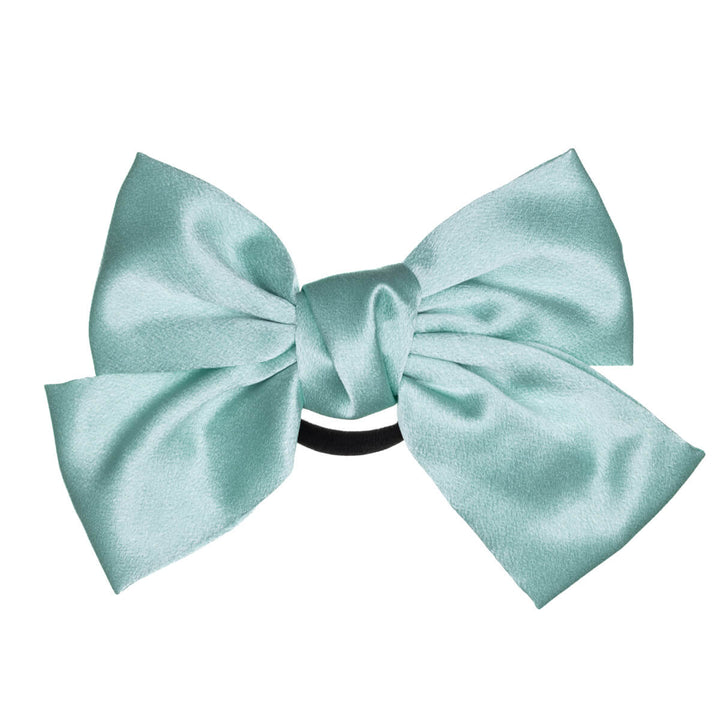 Monochrome satin hair bow tie hair bow 21cm