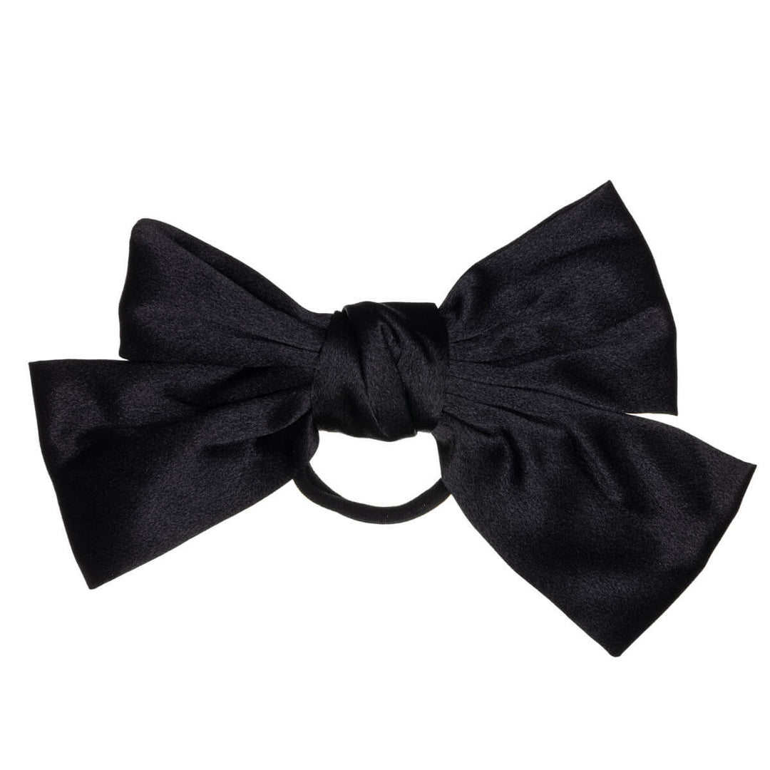 Monochrome satin hair bow tie hair bow 21cm