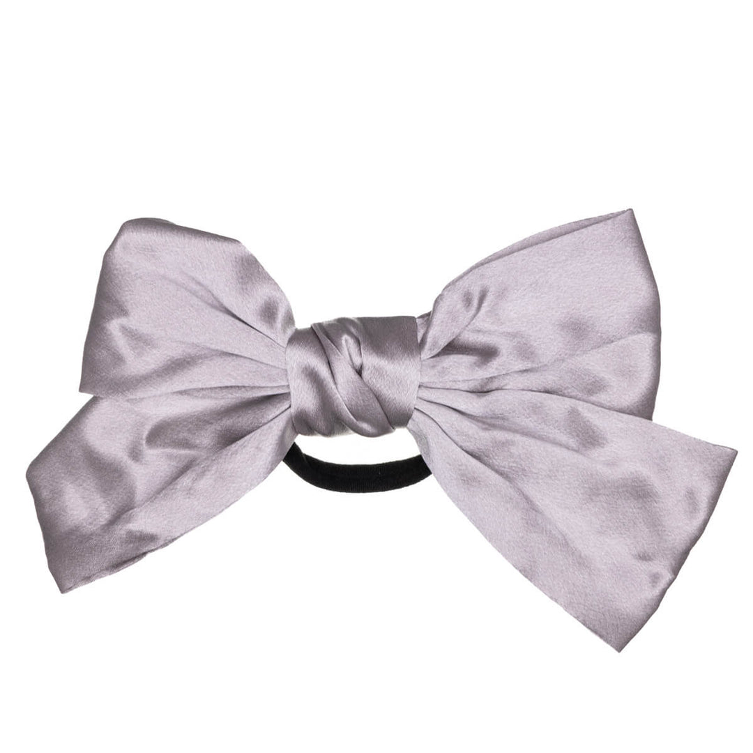 Monochrome satin hair bow tie hair bow 21cm