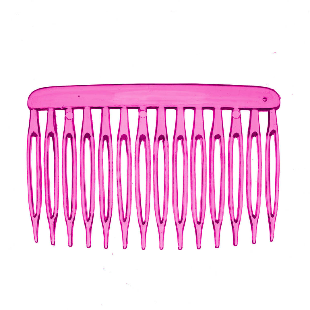 Plastic side comb 2pcs flat (7cm x 4,5cm)