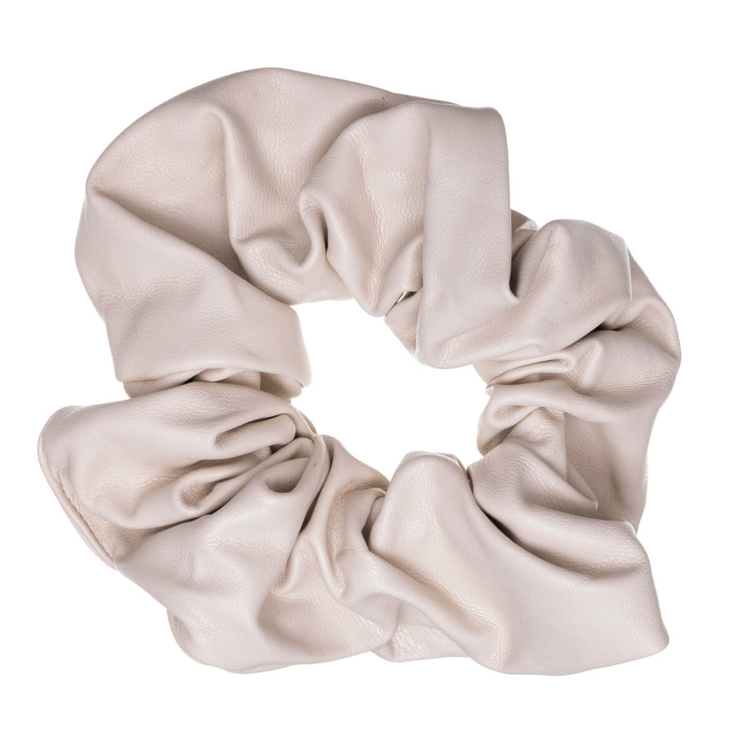 Big artificial leather scrunchie hairpin ø13cm