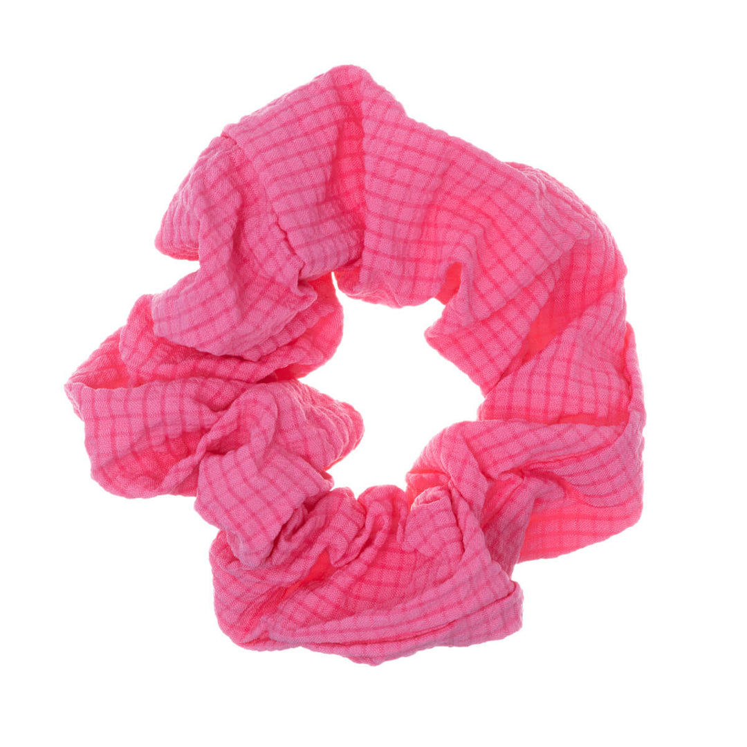 Ruudullinen scrunchie hiusdonitsi ø 10cm