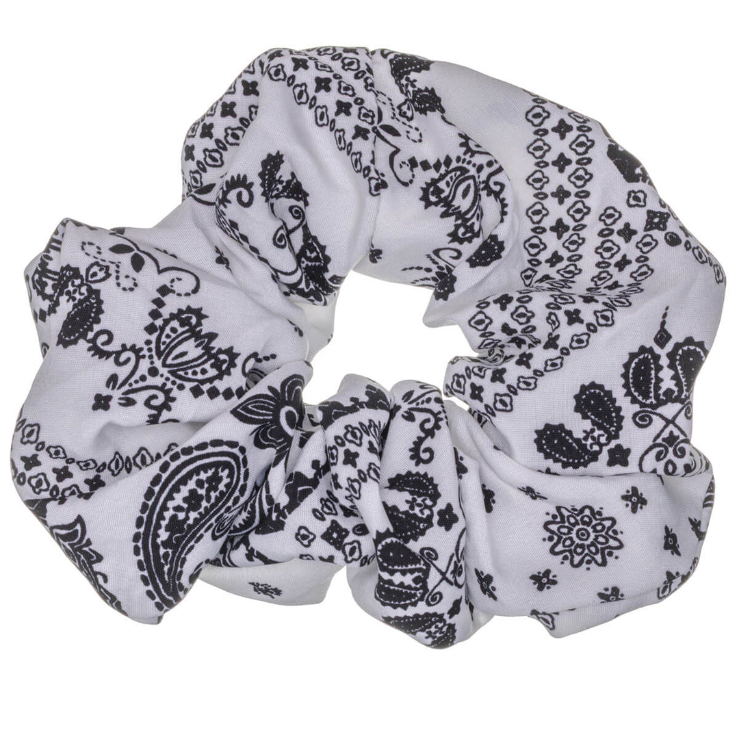 Paisley scrunchie hair donut – large & fluffy, 14 cm