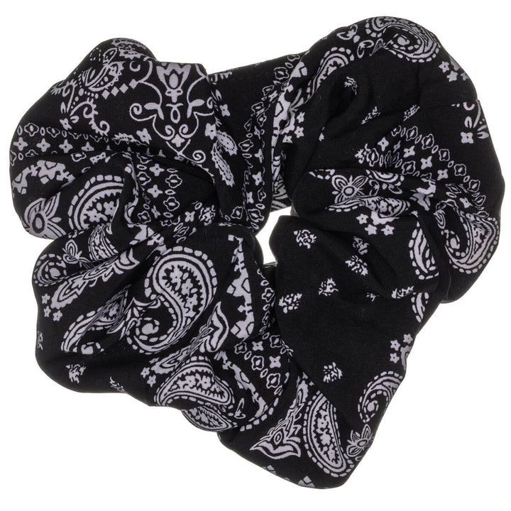 Paisley scrunchie hair donut – large & fluffy, 14 cm
