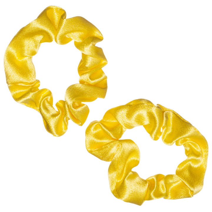 Small satin scrunchie hair tie, 7.5 cm diameter, 2-pack