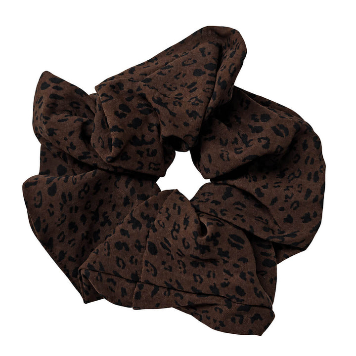 Oversized Animal-Print Scrunchie Hair Donut – Large & Soft, 14 cm