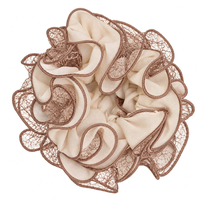 Two-layer scrunchie hair donut – large &amp; fluffy, 13 cm