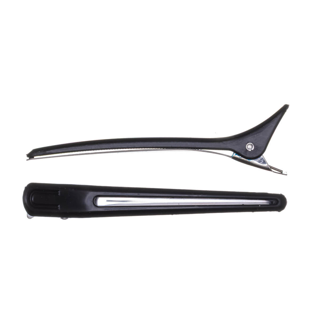 Plastic and metal hair clip with beak 9.5cm 2pcs