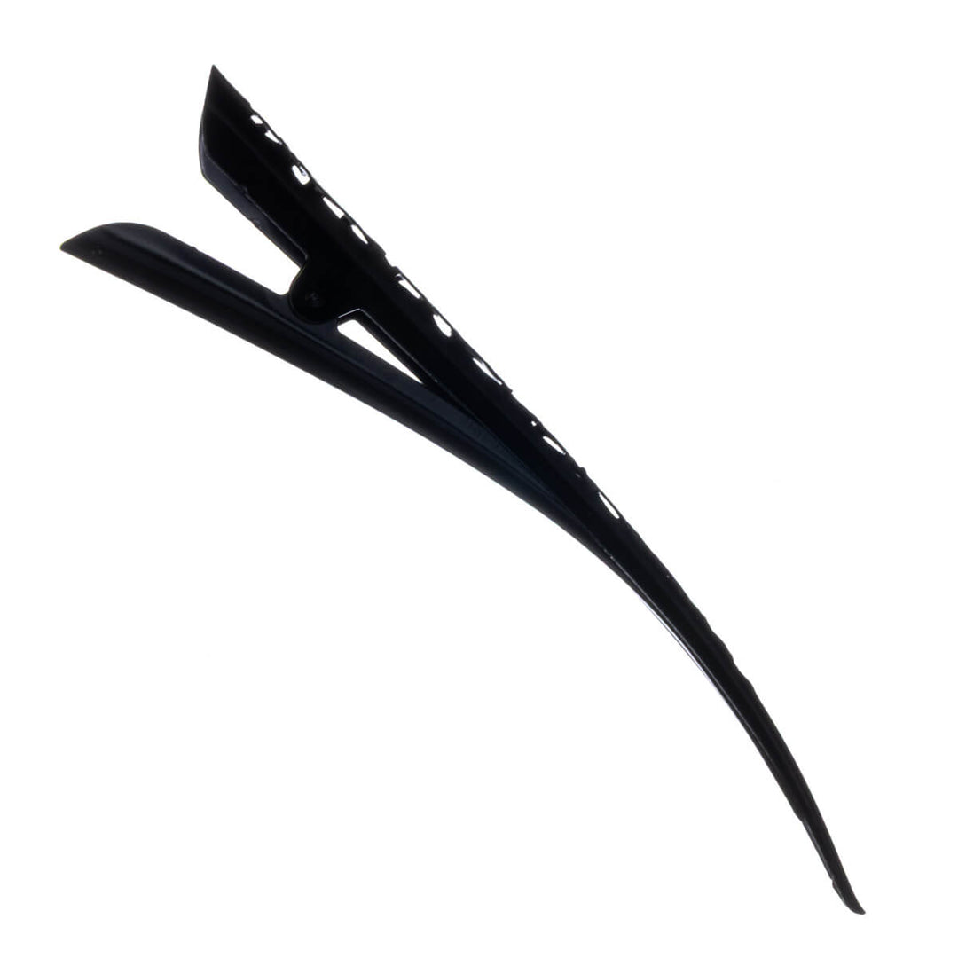 Narrow, long hair clip with a floral pattern – Barette 12.5 cm