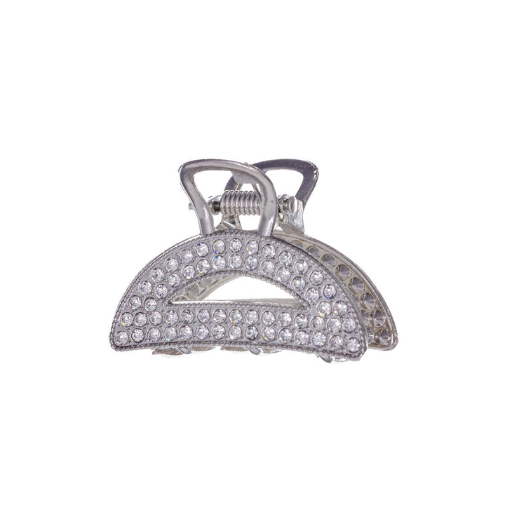 Curved shark tooth decorated with bright stones, 4.2 cm