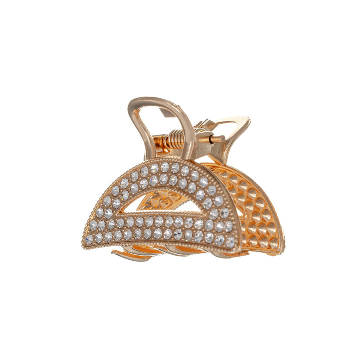 Curved shark tooth decorated with bright stones, 4.2 cm