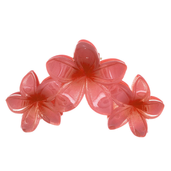 Three flower shark tooth hair clip 11cm