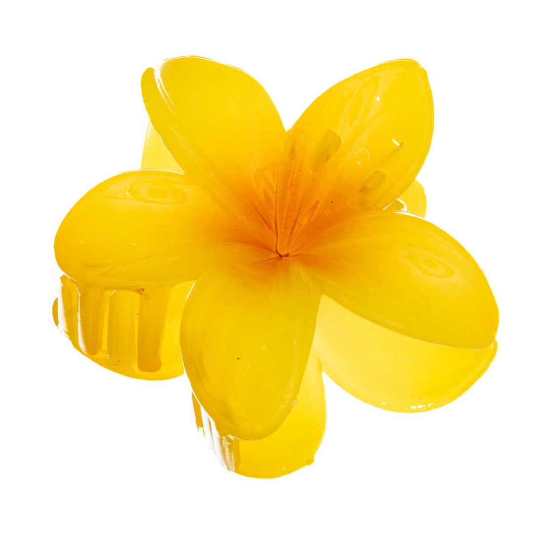 Flower hair clip plumeria shark tooth 8cm