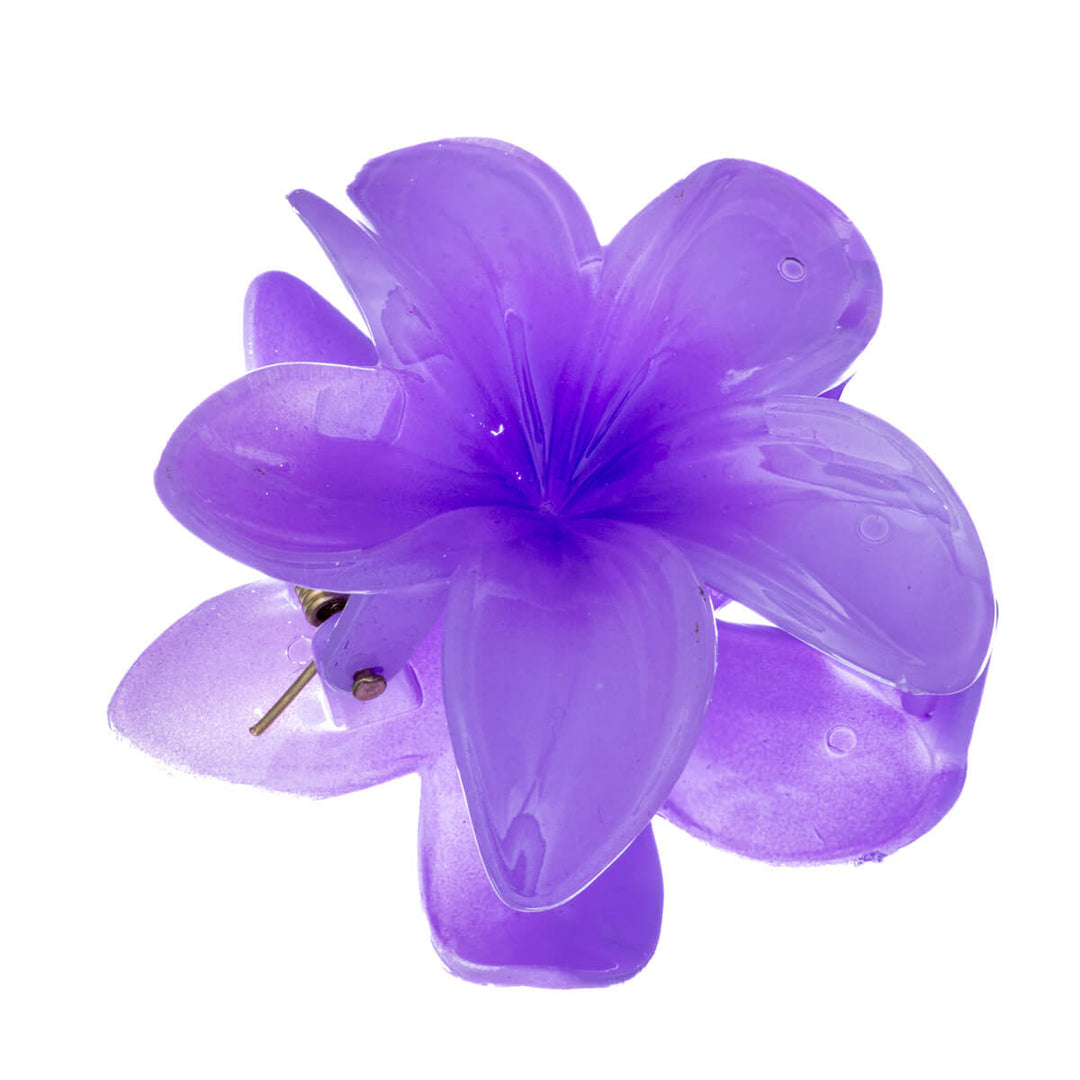 Flower hair clip plumeria shark tooth 8cm