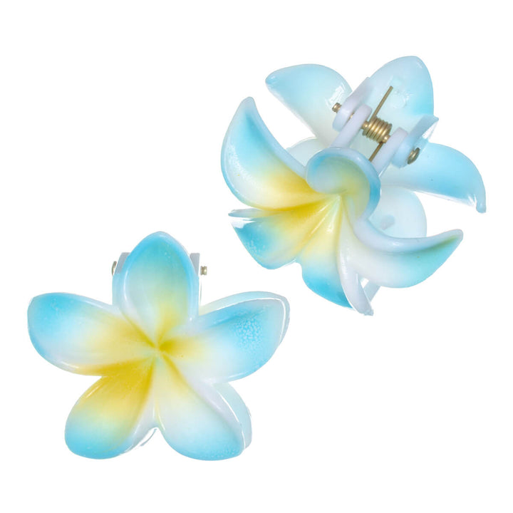 Tropical flower hair clip plumeria shark tooth 4cm 2pcs