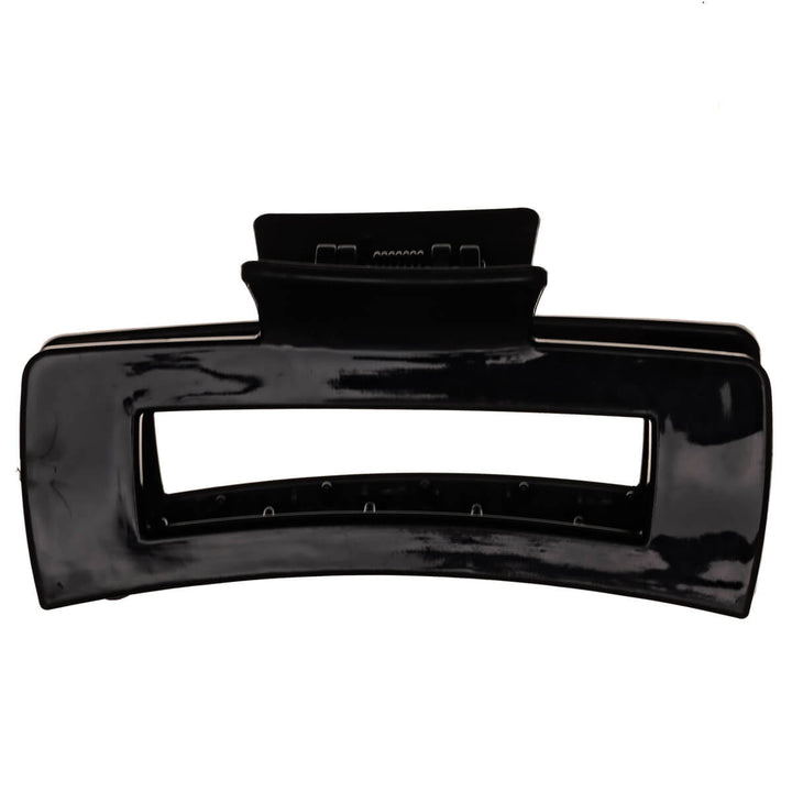 Rectangular hair clip, flexible plastic shark tooth, 10 cm