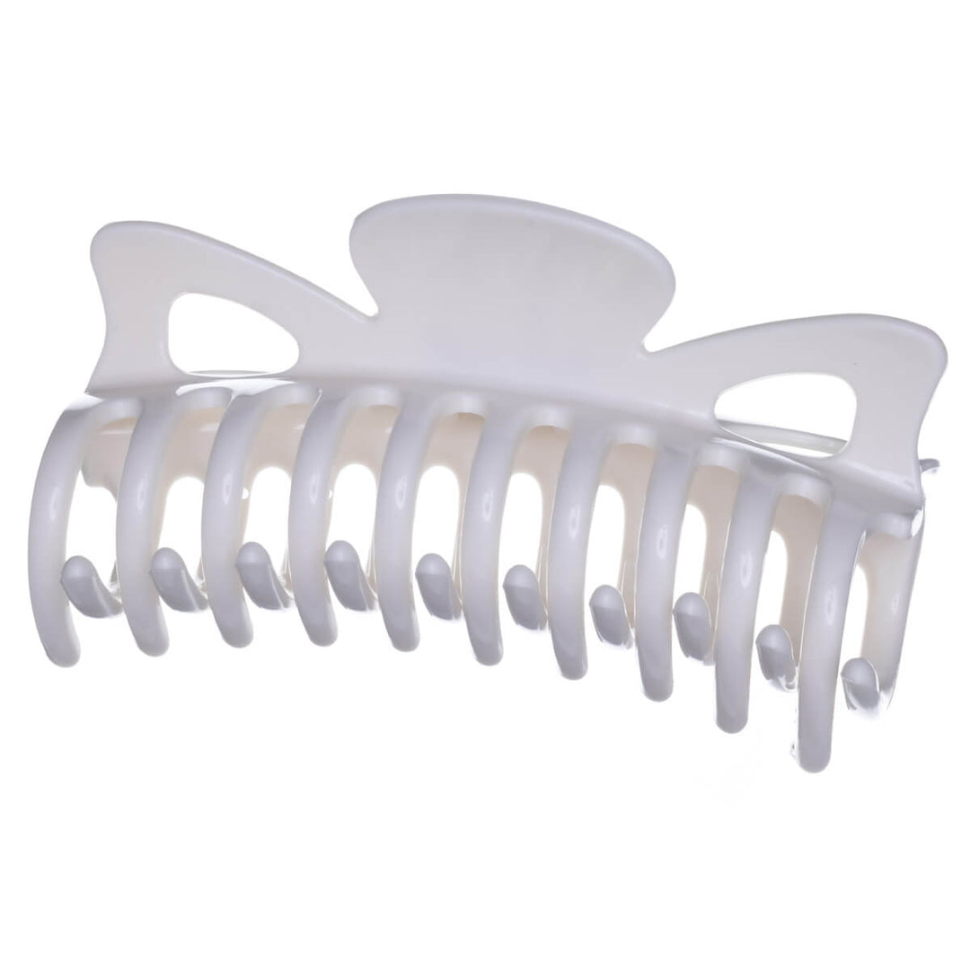 Large hair clip, flexible plastic shark tooth, 12 cm