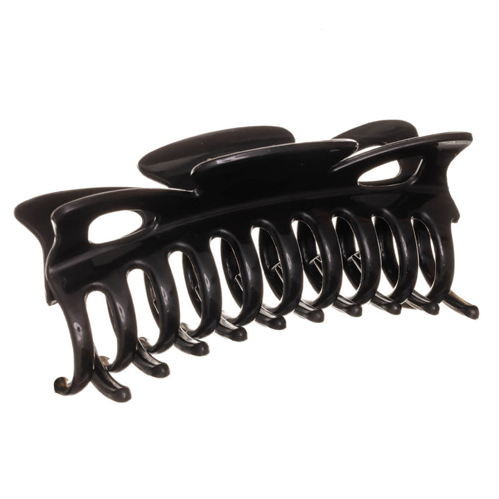 Large hair clip, flexible plastic shark tooth, 12 cm