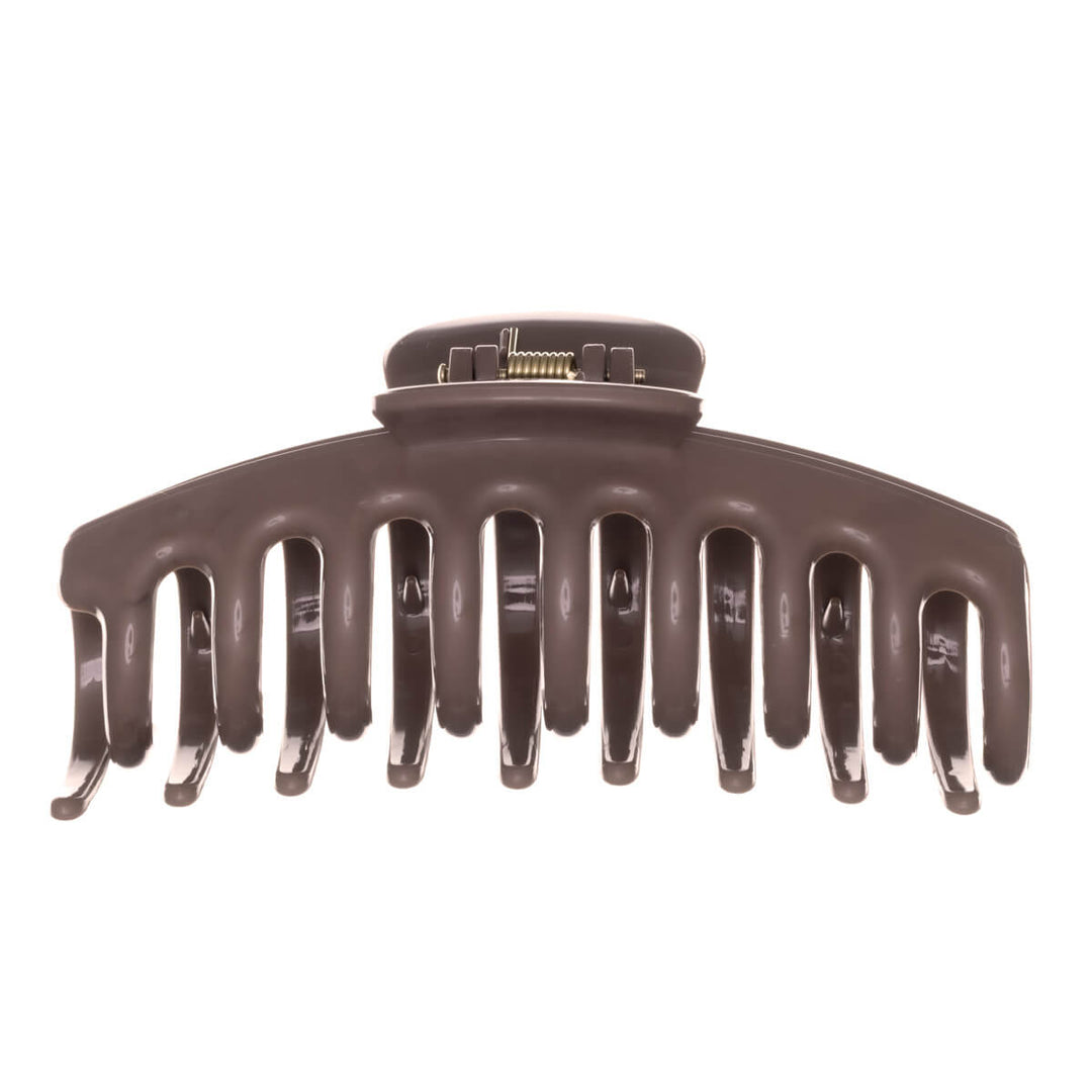 Round claw hair clip, flexible plastic shark tooth, 10.5 cm