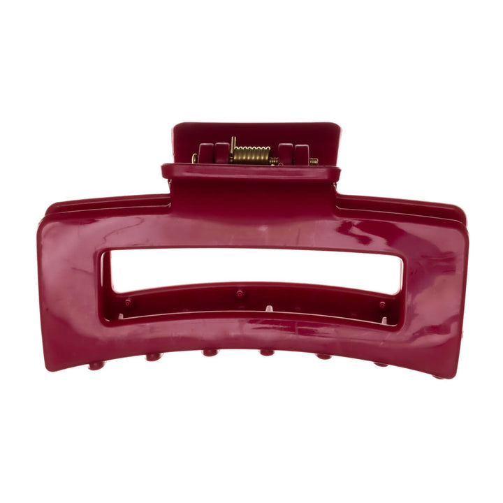 Rectangular hair clip, flexible plastic shark tooth, 8.5 cm