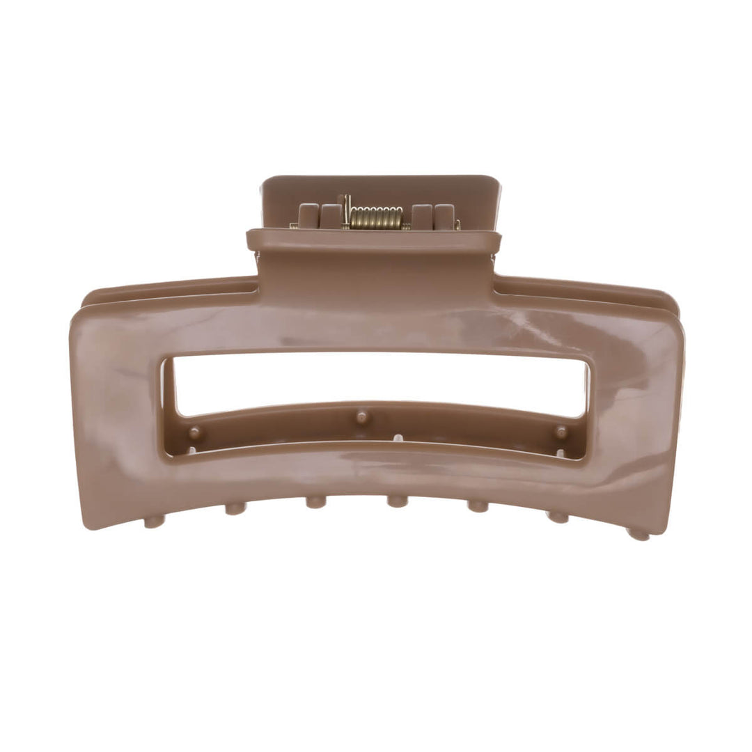 Rectangular hair clip, flexible plastic shark tooth, 8.5 cm