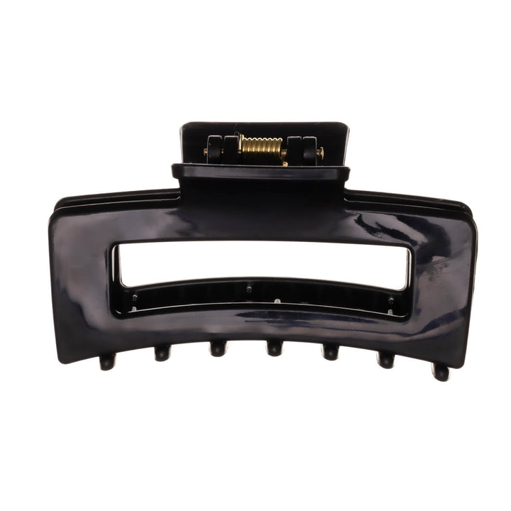 Rectangular hair clip, flexible plastic shark tooth, 8.5 cm