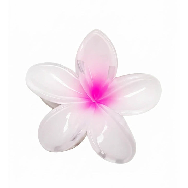 Flower Shark's Tooth Hair Clip, 8 cm – Light-Colored Flower Clip