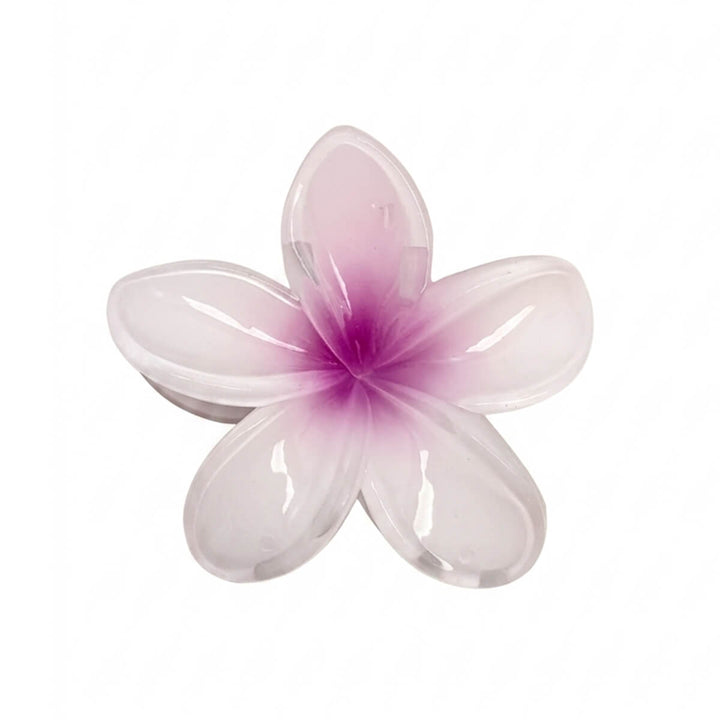 Flower Shark's Tooth Hair Clip, 8 cm – Light-Colored Flower Clip