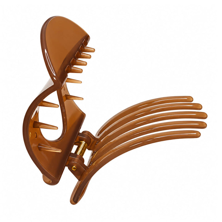 Side-entry hair clip, shark tooth design, 9 cm - rounded ends