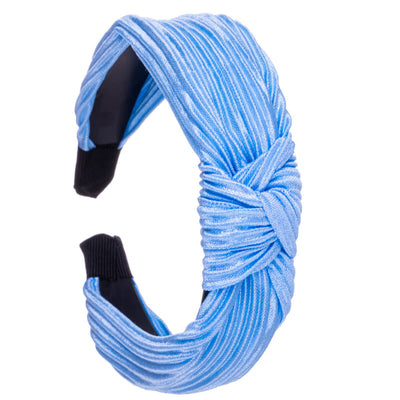 Plissé satin hairband with knot 2,9cm