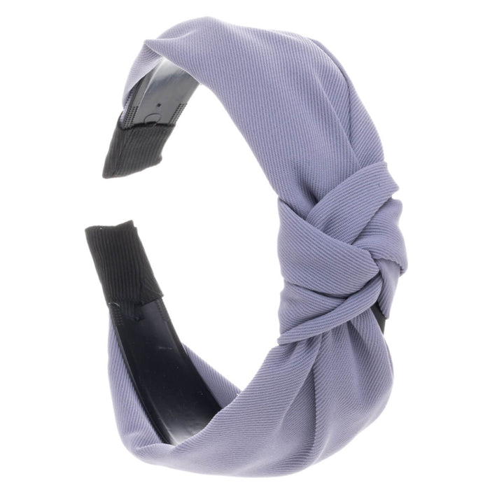 Monochrome striped hairband with knot