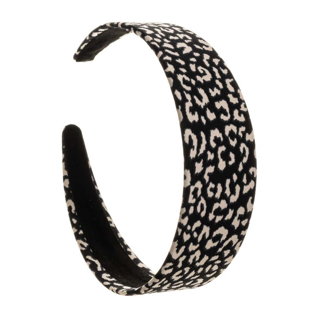 Animal pattern hairband with wide headband