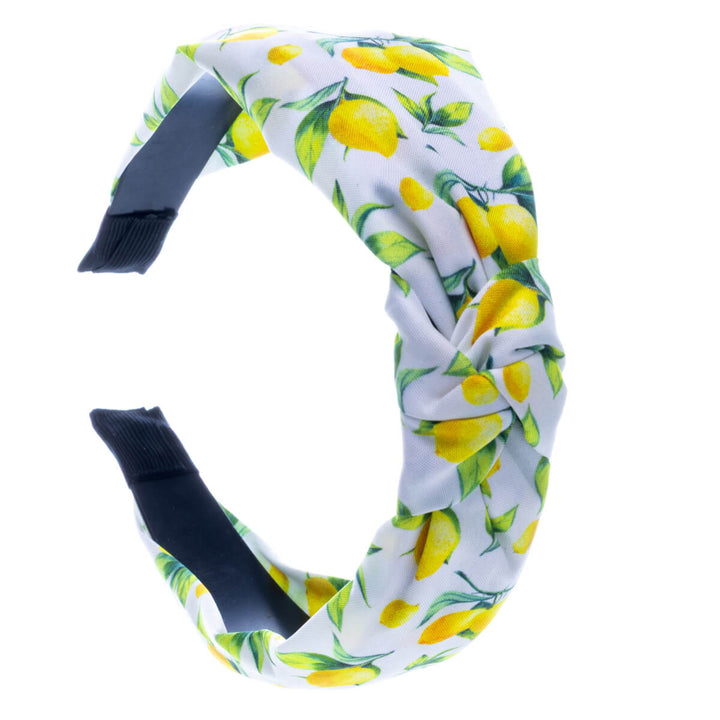 Colourful lemon hairband with knot