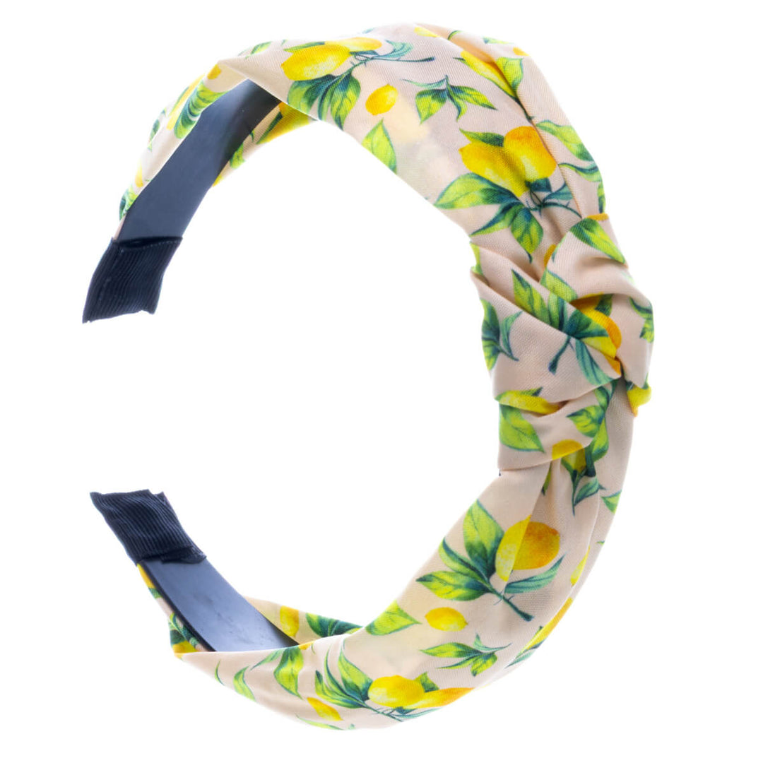 Colourful lemon hairband with knot