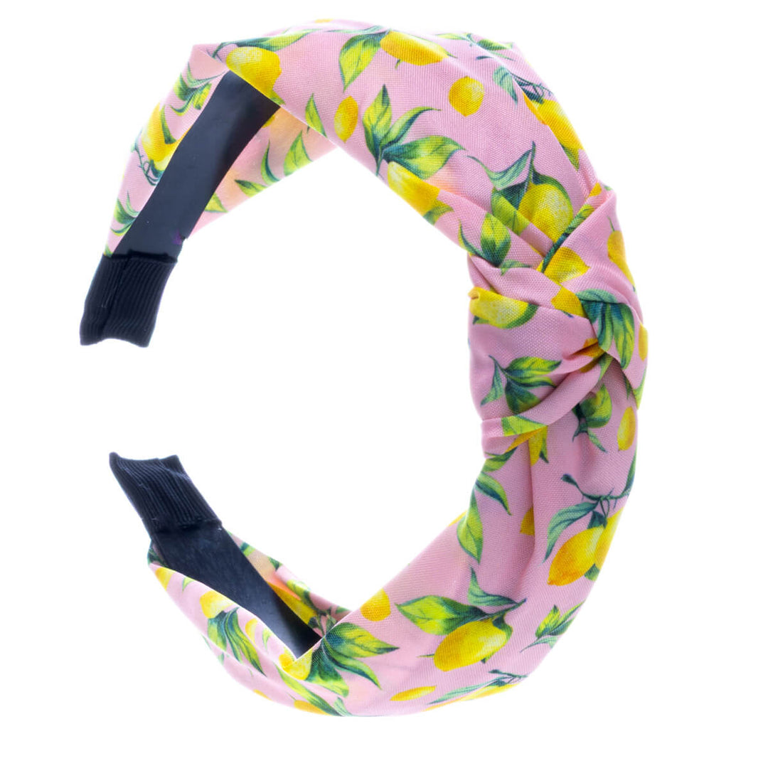 Colourful lemon hairband with knot