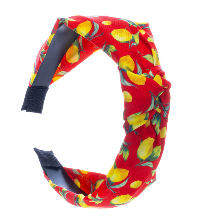 Colourful lemon hairband with knot
