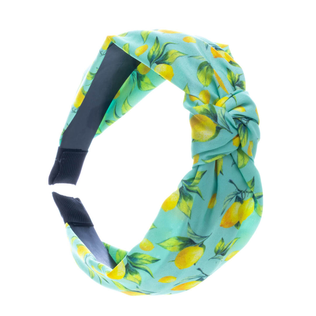 Colourful lemon hairband with knot