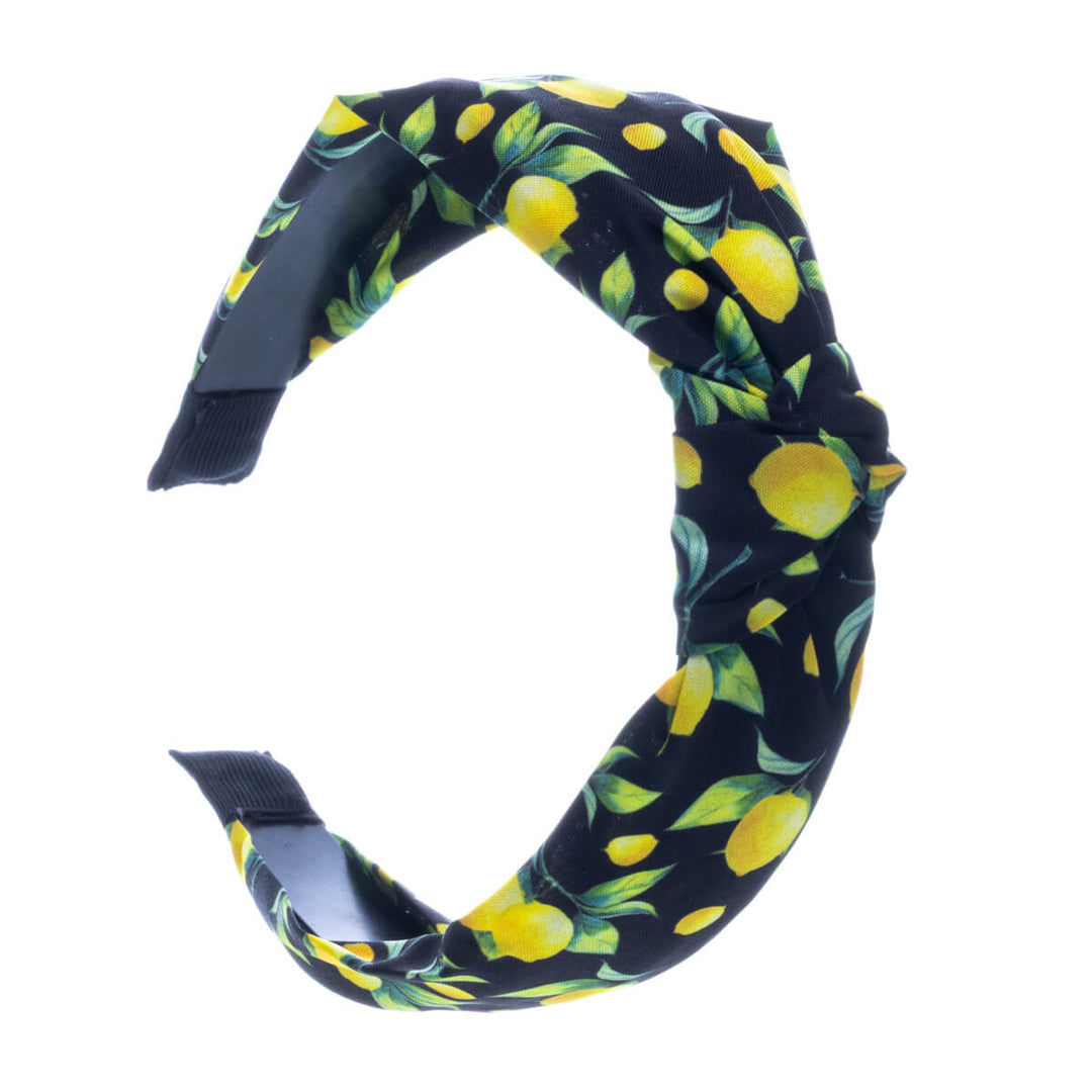 Colourful lemon hairband with knot