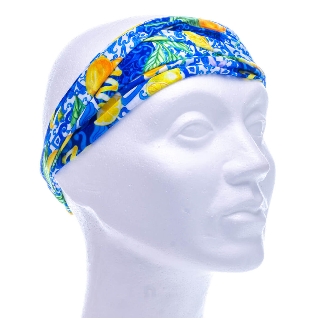 Multicoloured fabric elastic hairband