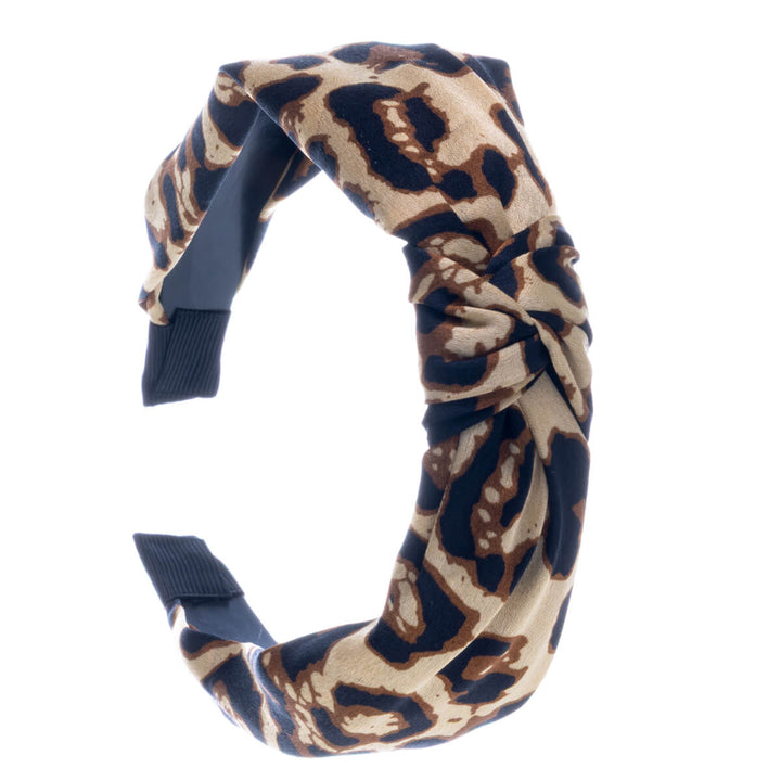 Leopard hairband with knot 2,9cm