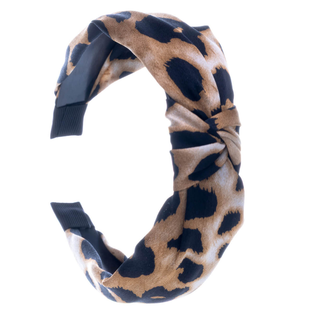 Leopard hairband with knot 2,9cm