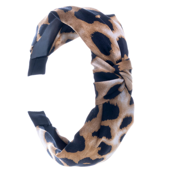 Leopard hairband with knot 2,9cm