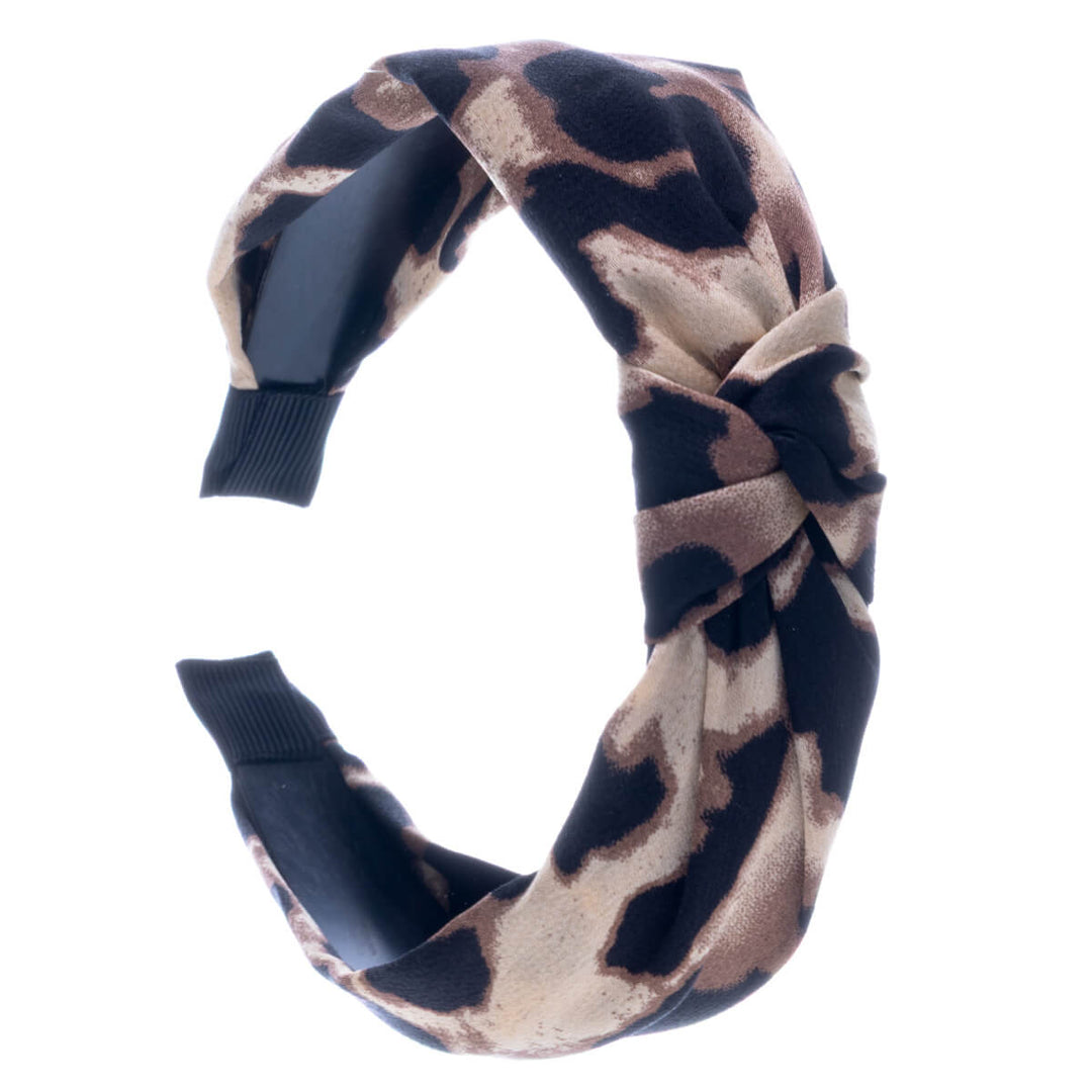 Leopard hairband with knot 2,9cm